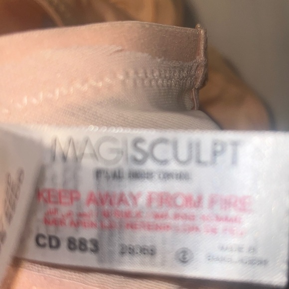 MAGISCULPT Nude Sheer Striped Detail Bra Size 42DD/42E - Picture 4 of 5